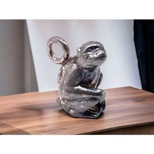 Vintage Women's Monkey 3D‎ Sterling Silver Bracelet Charm Necklace Pendant